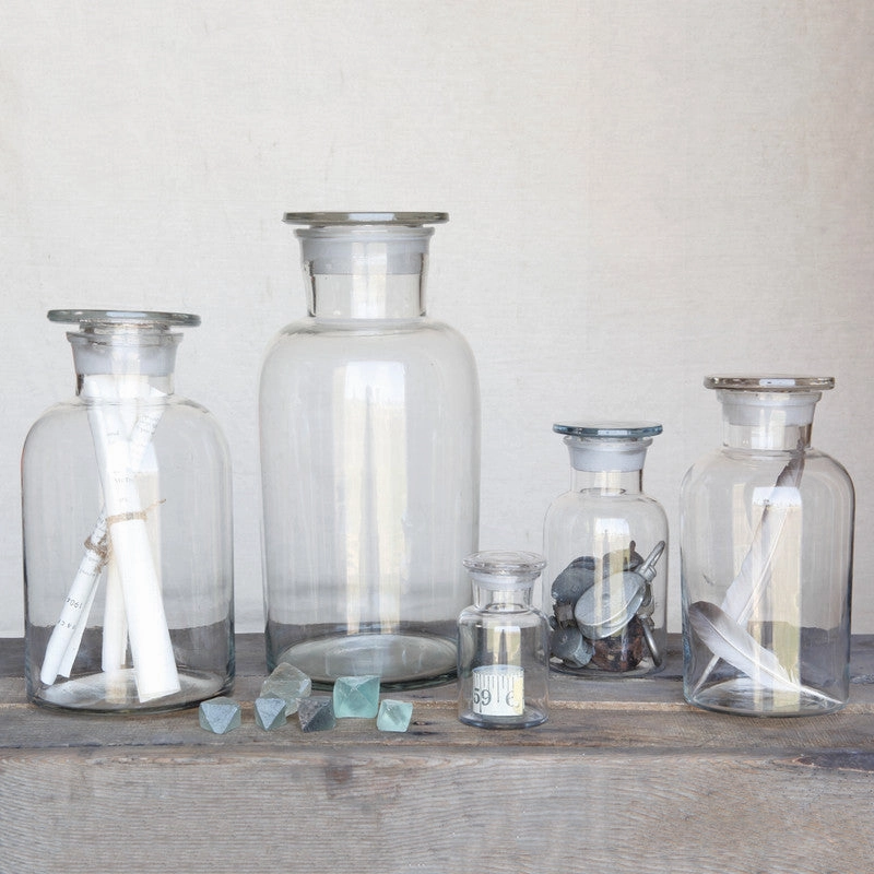 Pharmacy Jar with Stopper - Ex Lrg Clear