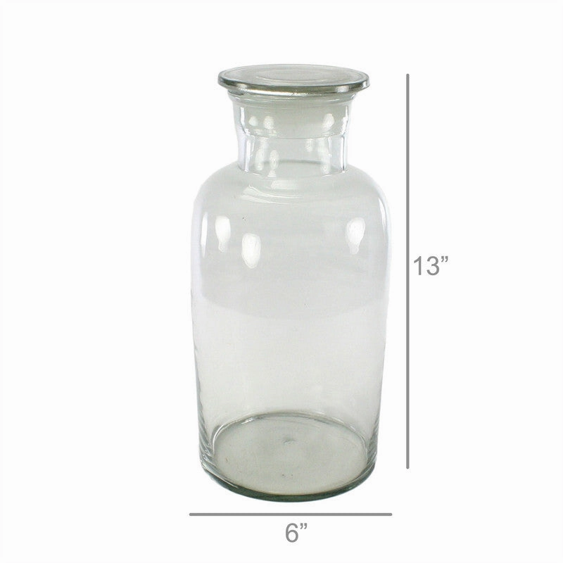 Pharmacy Jar with Stopper - Ex Lrg Clear