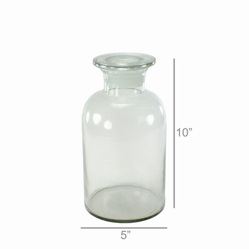 Pharmacy Jar with Stopper - Lrg Clear