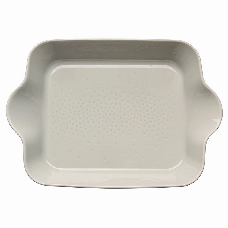 Piccadilly Oven Dish, D38.5 x W27cm x H6.5cm, White curtain fabric, upholstery textile