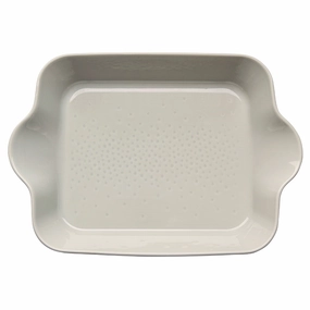 Piccadilly Oven Dish, D38.5 x W27cm x H6.5cm, White curtain fabric, upholstery textile