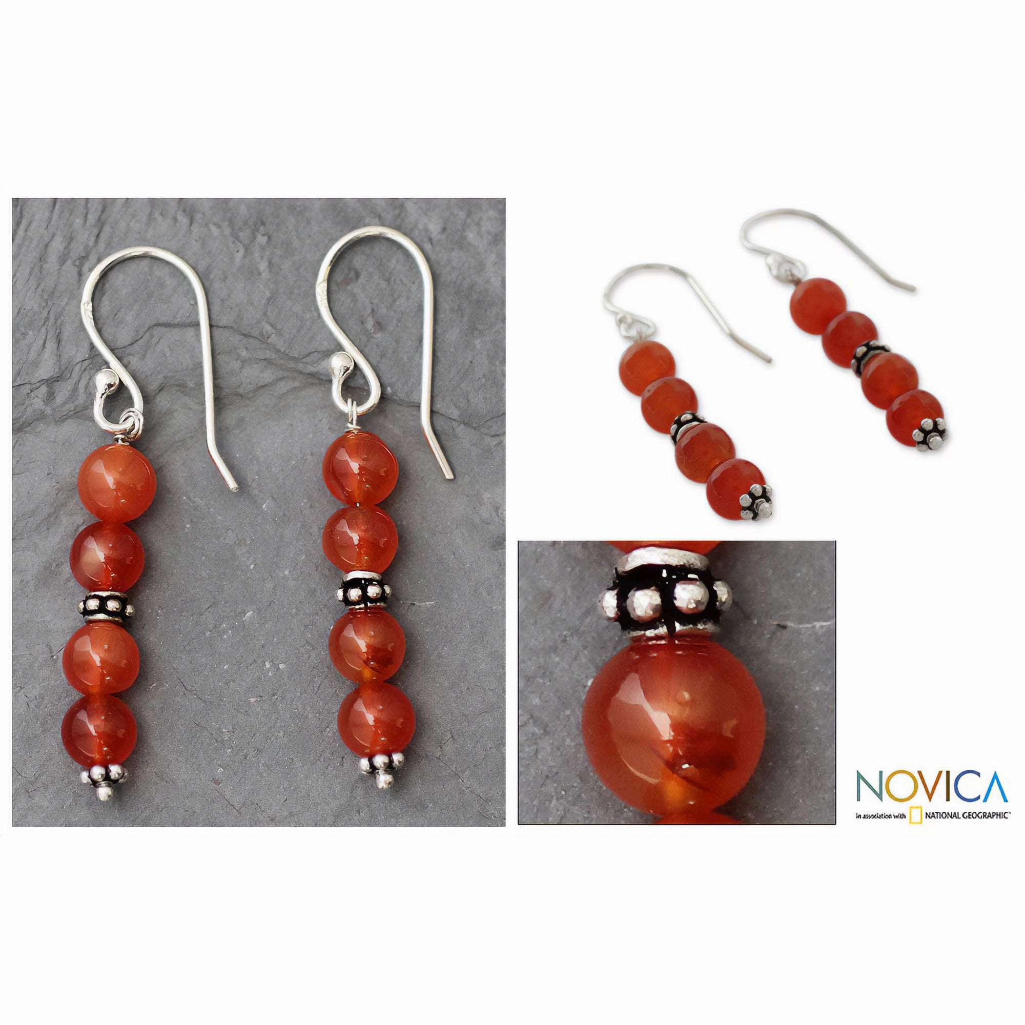 Pillars of Energy Carnelian Earrings