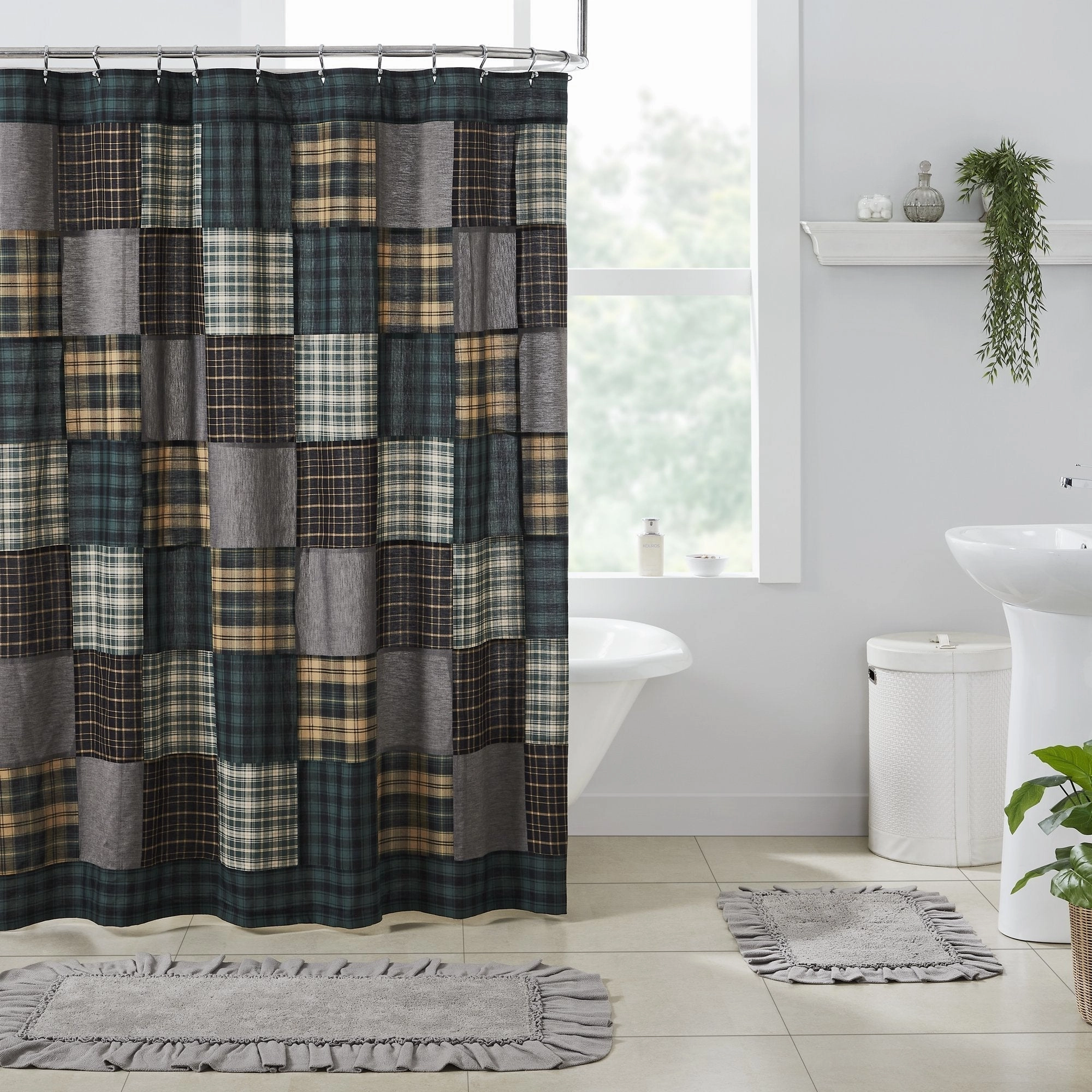 Pinehurst Patchwork Shower Curtain Lighting,Lamps Fixtures