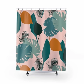Pink and Green Boho Shower curtain Lighting,Home Lighting