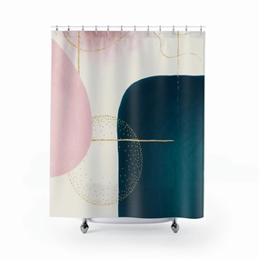 Pink Blue Abstract Shower Curtain Lighting,Home Lighting