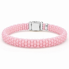 Pink Caviar Pink Ceramic Beaded Bracelet | 9mm