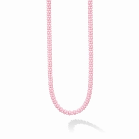 Pink Caviar Pink Ceramic Beaded Necklace | 5mm