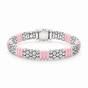 Pink Caviar Pink Ceramic Caviar Beaded Bracelet | 9mm