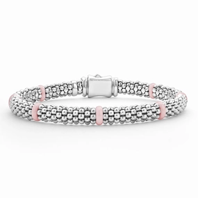 Pink Caviar Pink Ceramic Station Caviar Bracelet | 6mm