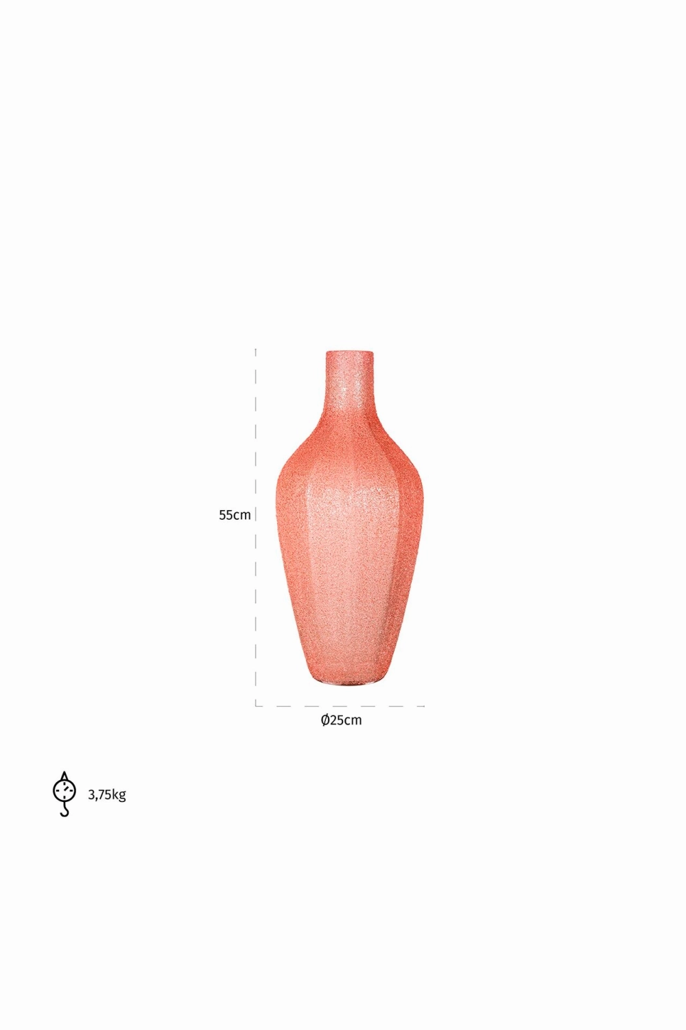 Pink Glass Bottle Vase S | OROA Ceylin