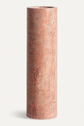 Pink Marble Cylindrical Vase | Vical Home Kleise Vase,Glass Vase