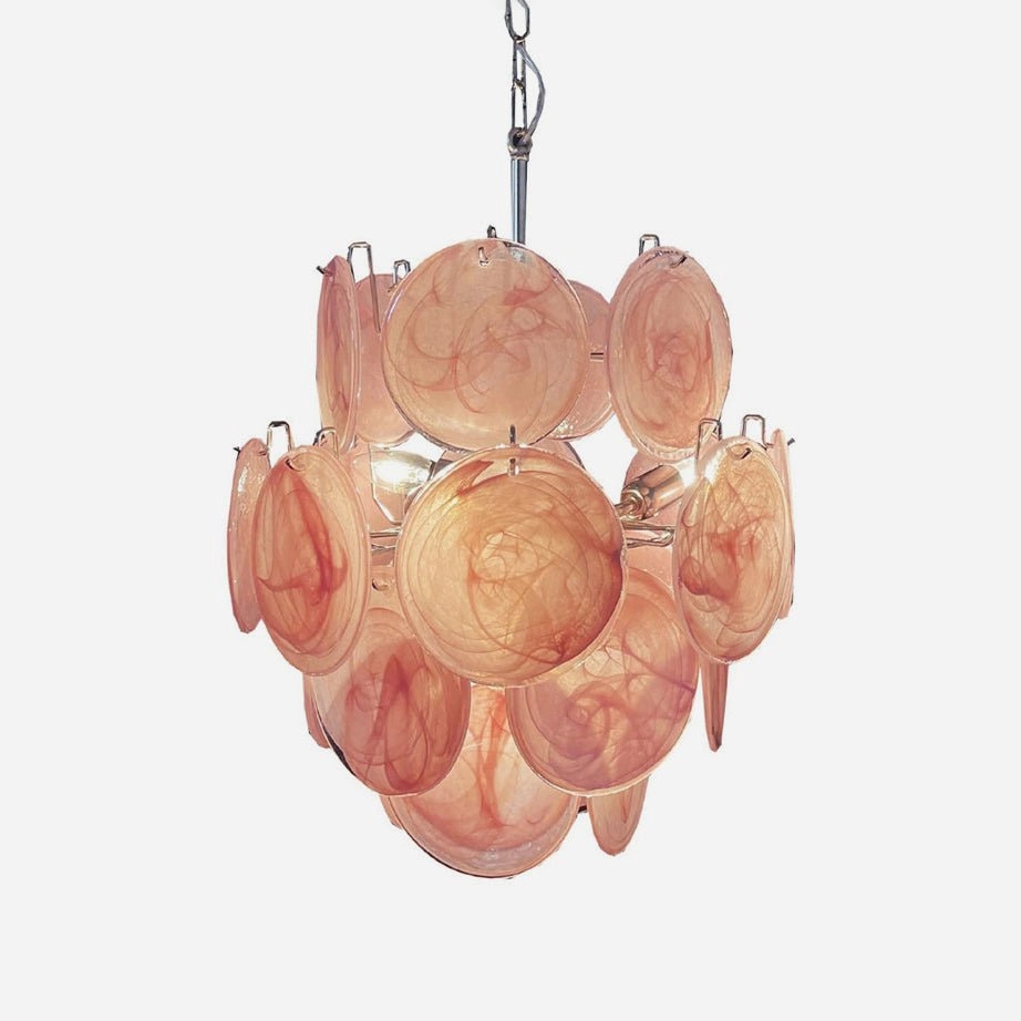 Pink Murano Disc Glass Chandelier chandelier,ceiling light,decorative lighting