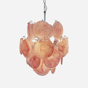 Pink Murano Disc Glass Chandelier chandelier,ceiling light,decorative lighting