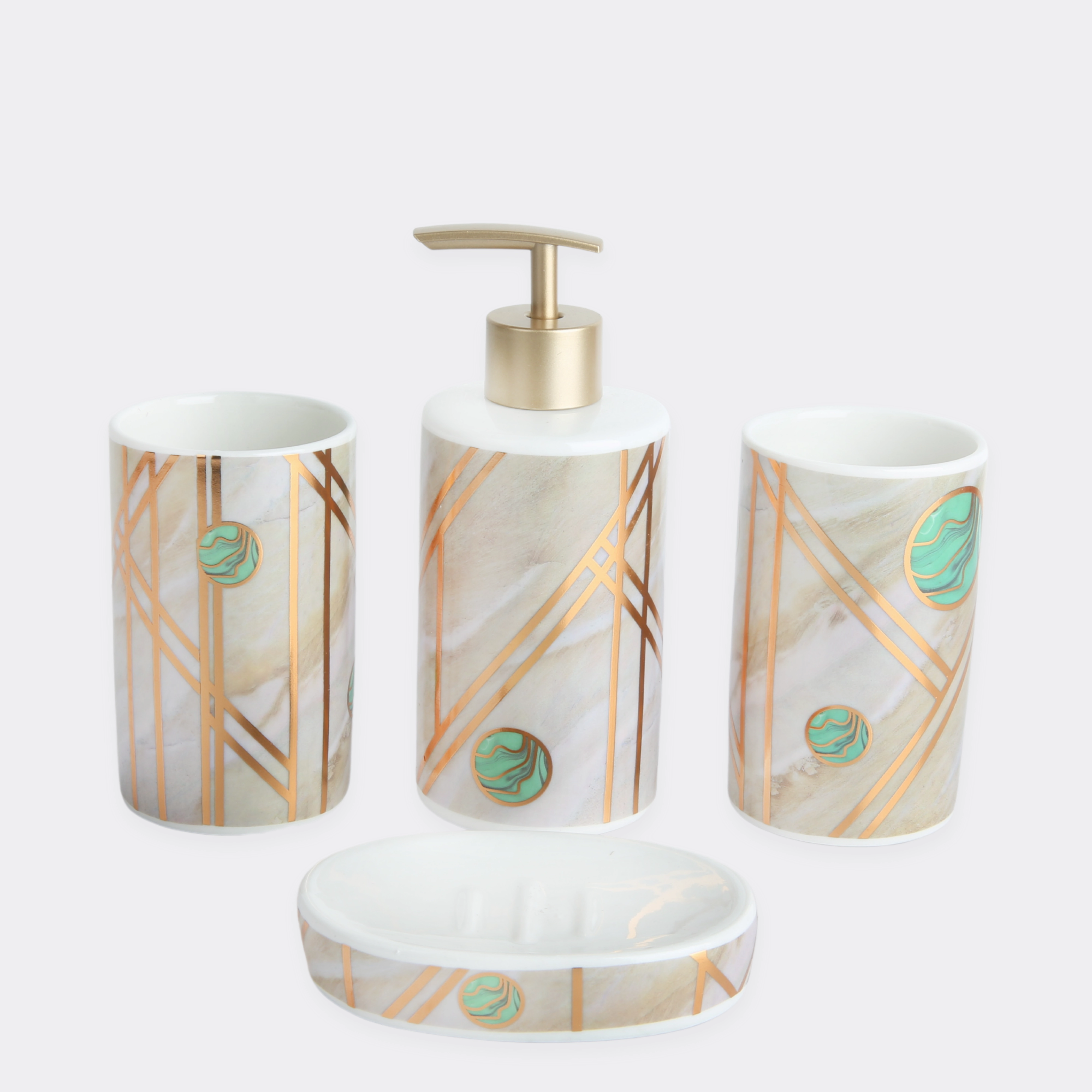 Pious Bath Set Shower Curtain,Waterproof Curtain