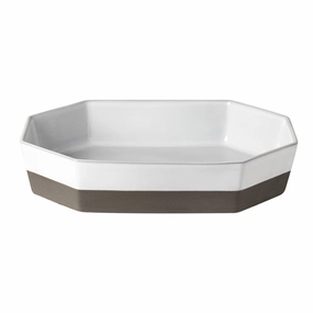 Plano Octagonal baking dish, H7 x W35 x D26cm, White curtain fabric, upholstery textile