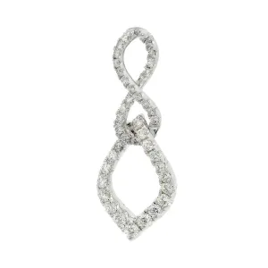 Platinum Natural Diamonds Free Form Pendant