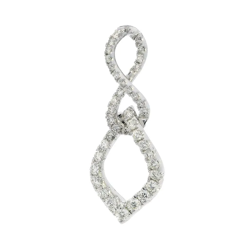Platinum Natural Diamonds Free Form Pendant