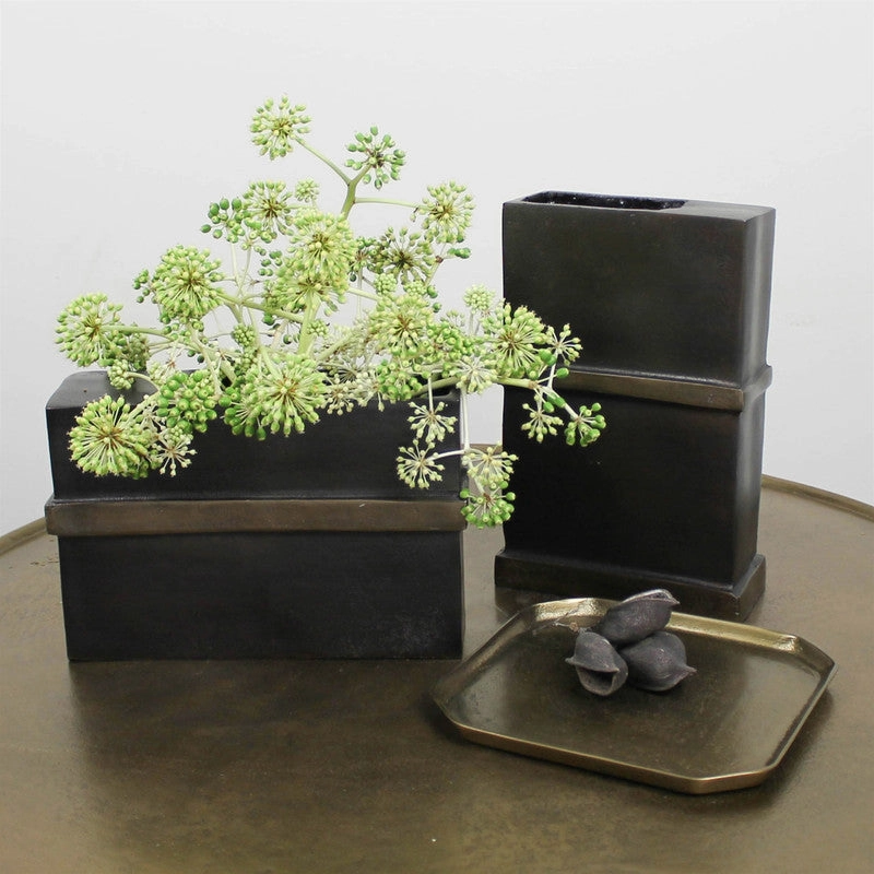 Plaza Vase, Bronze & Brass - Tall