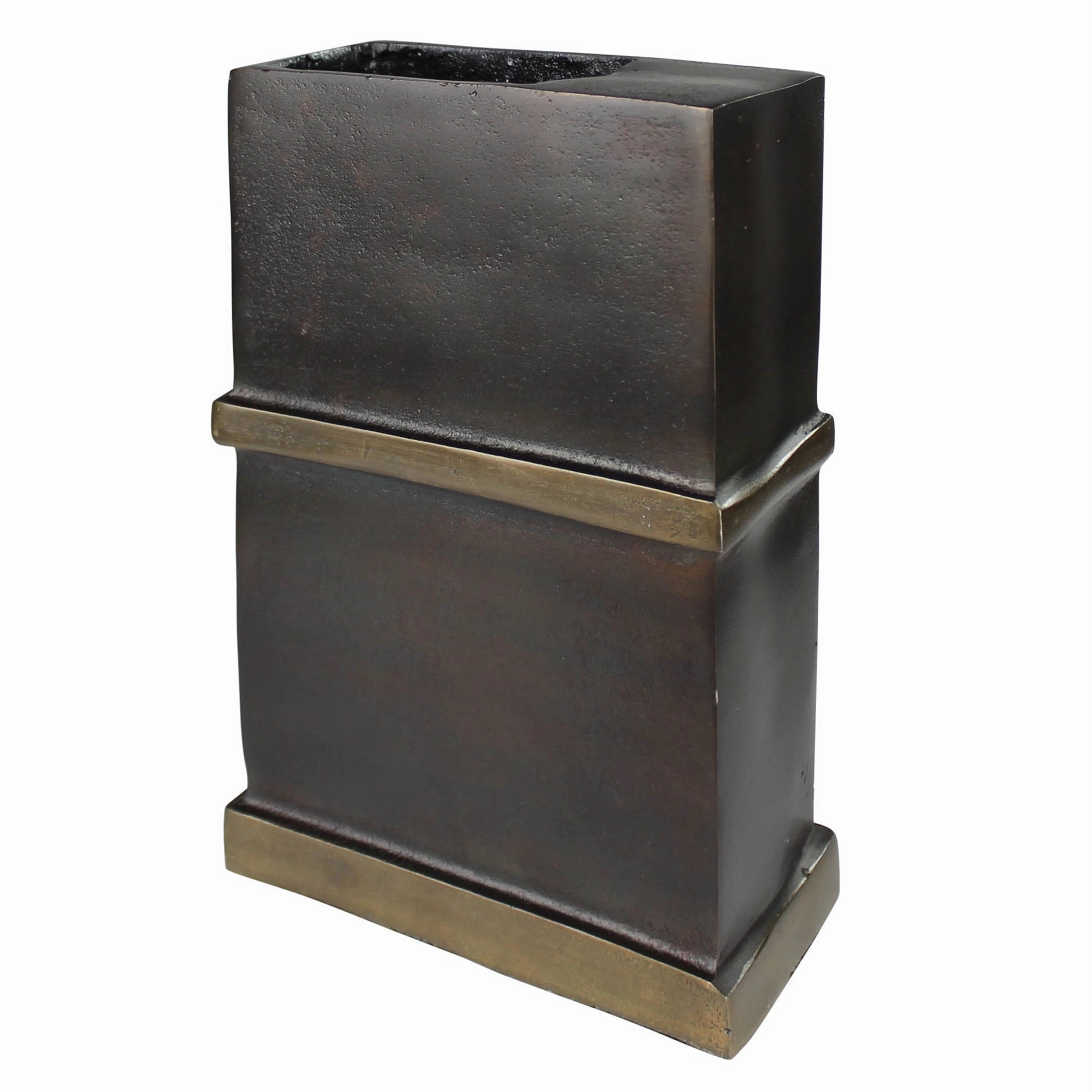 Plaza Vase, Bronze & Brass - Tall Vase,Ceramic Vase