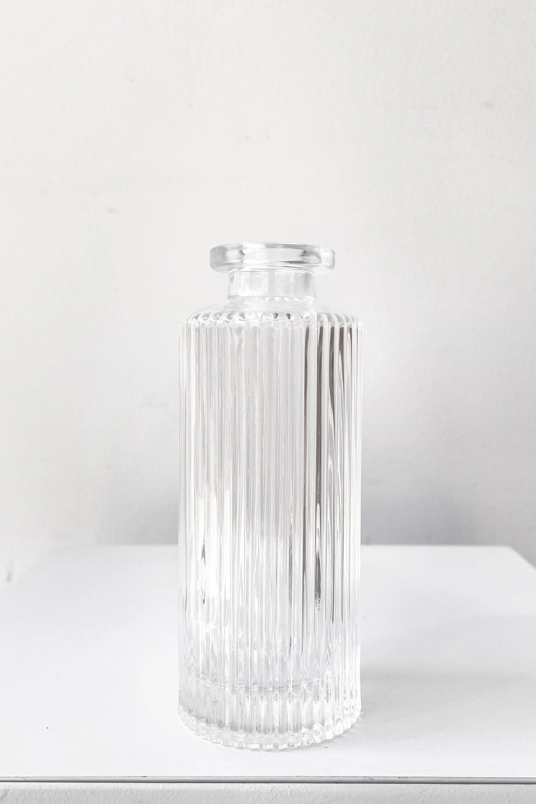 Pleated Medicine Bud Vase clear Vase,Flower Vase