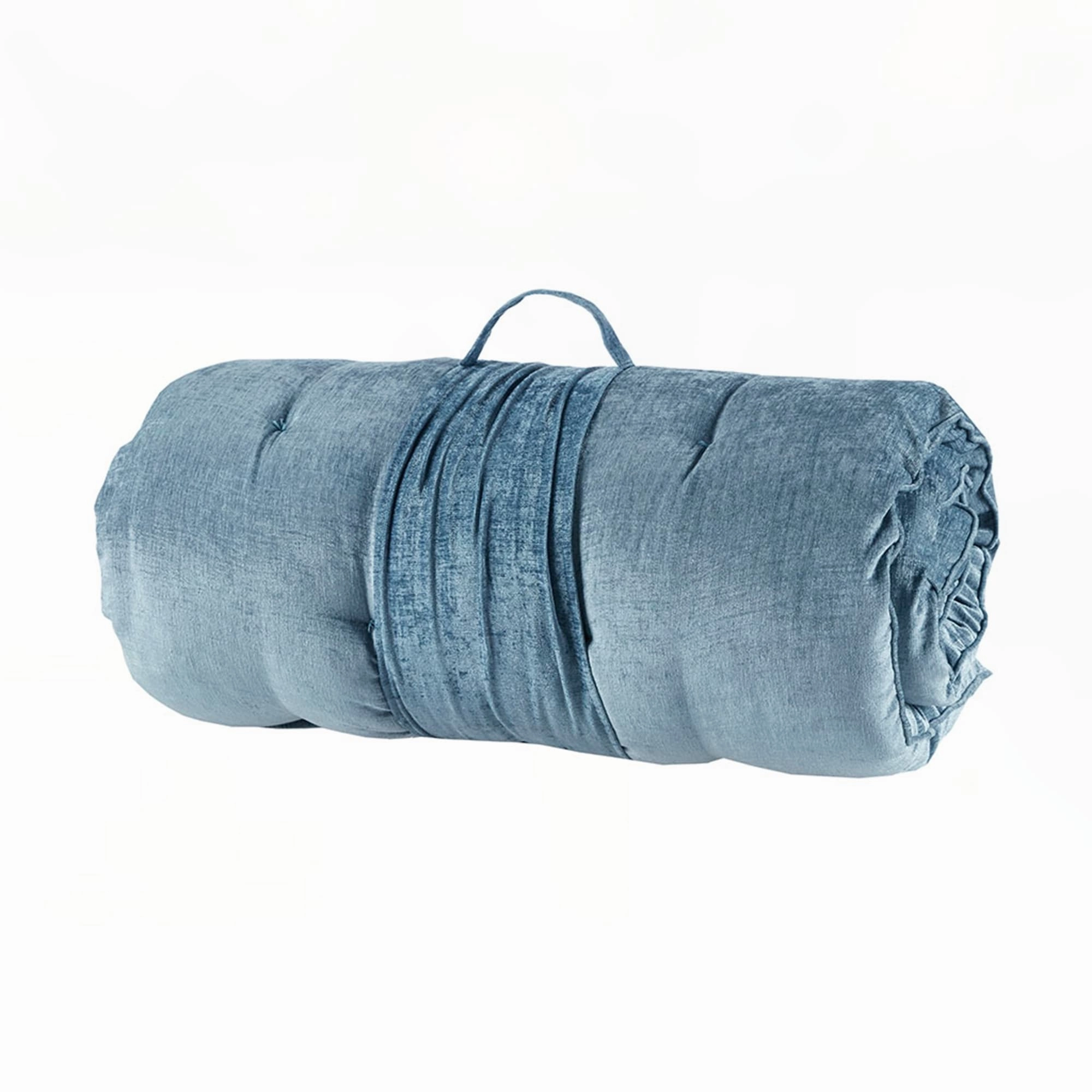 Poly Chenille Lounge Floor Pillow Cushion Aqua 27" x 74",only 1PC