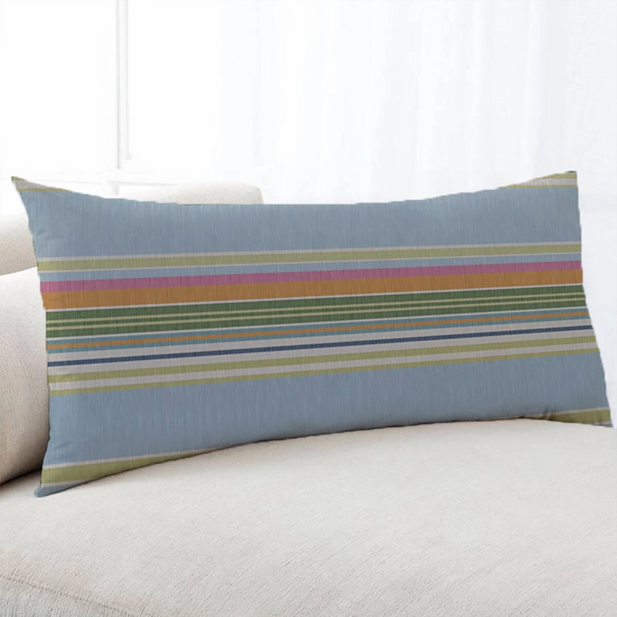 POOLSIDE SKY Body Pillow By Kavka Designs - Blue, Green, Cream, Orange, Pink