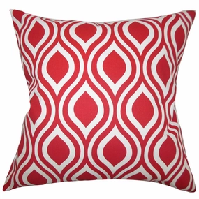 Poplar Geometric Euro Sham Red pillowcases,cotton pillow covers,bed linen