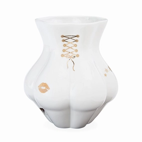 Porcelain Gilded Derrire Vase | Jonathan Adler Kiki Vase,Glass Vase