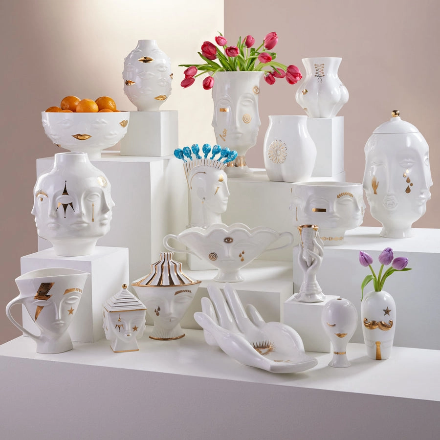 Porcelain Gilded Derrire Vase | Jonathan Adler Kiki