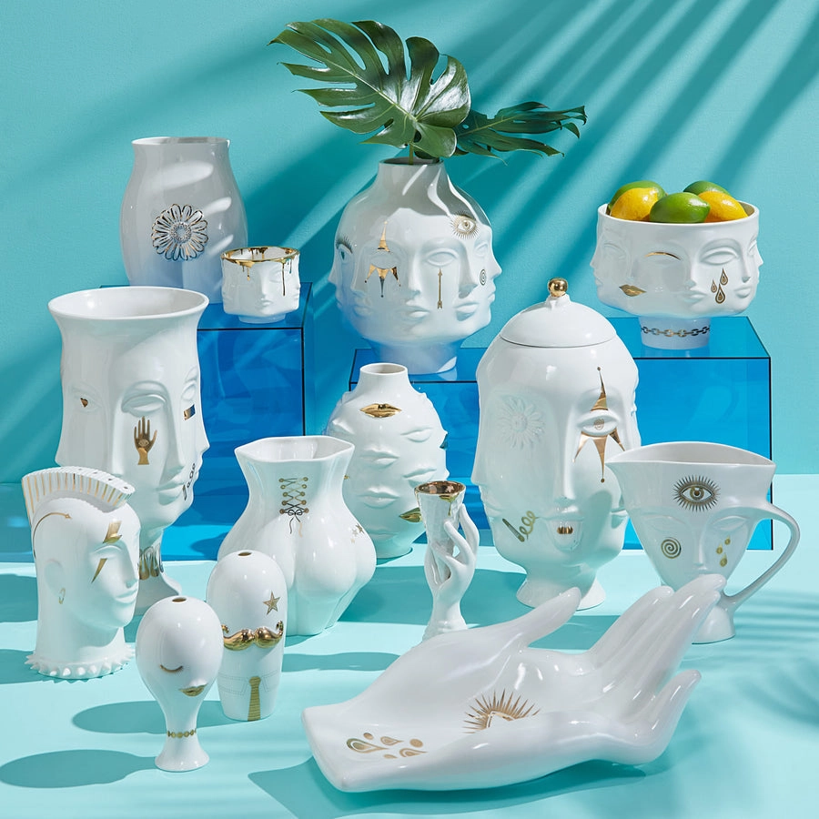 Porcelain Gilded Derrire Vase | Jonathan Adler Kiki