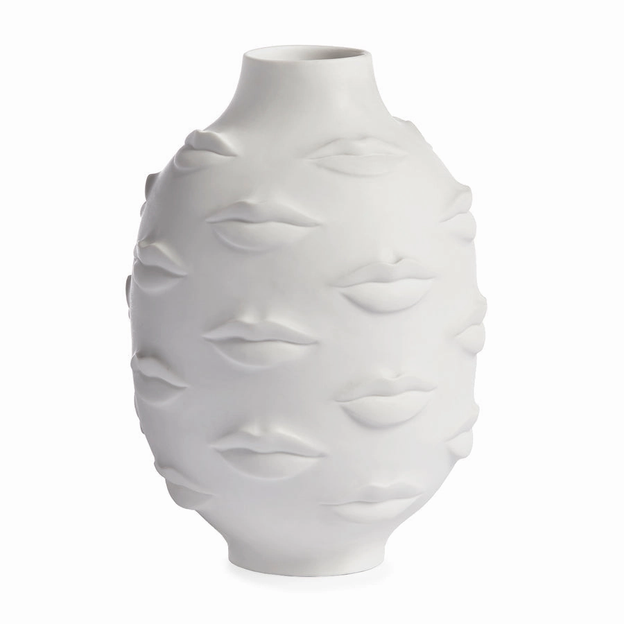Porcelain Round Vase | Jonathan Adler Gala Vase,Glass Vase