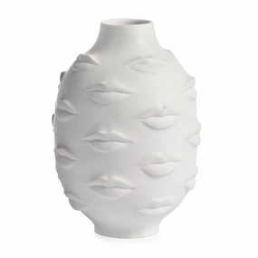 Porcelain Round Vase | Jonathan Adler Gala Vase,Glass Vase