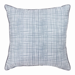 Porch & Den Braga Cotton Crosshatched Print European Sham pillowcases,cotton pillow covers,bed linen