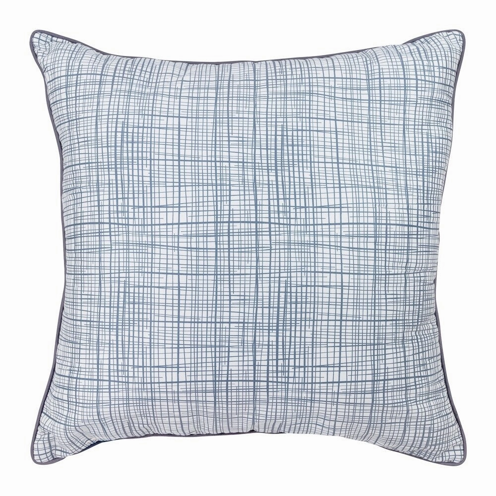 Porch & Den Braga Cotton Crosshatched Print European Sham pillowcases,cotton pillow covers,bed linen