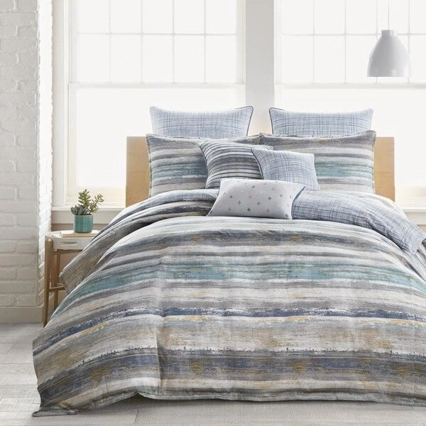 Porch & Den Braga Cotton Crosshatched Print European Sham