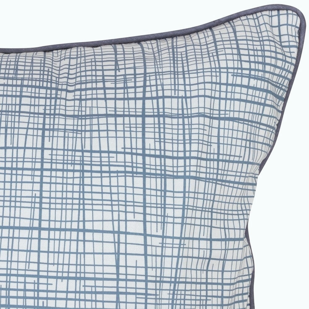 Porch & Den Braga Cotton Crosshatched Print European Sham