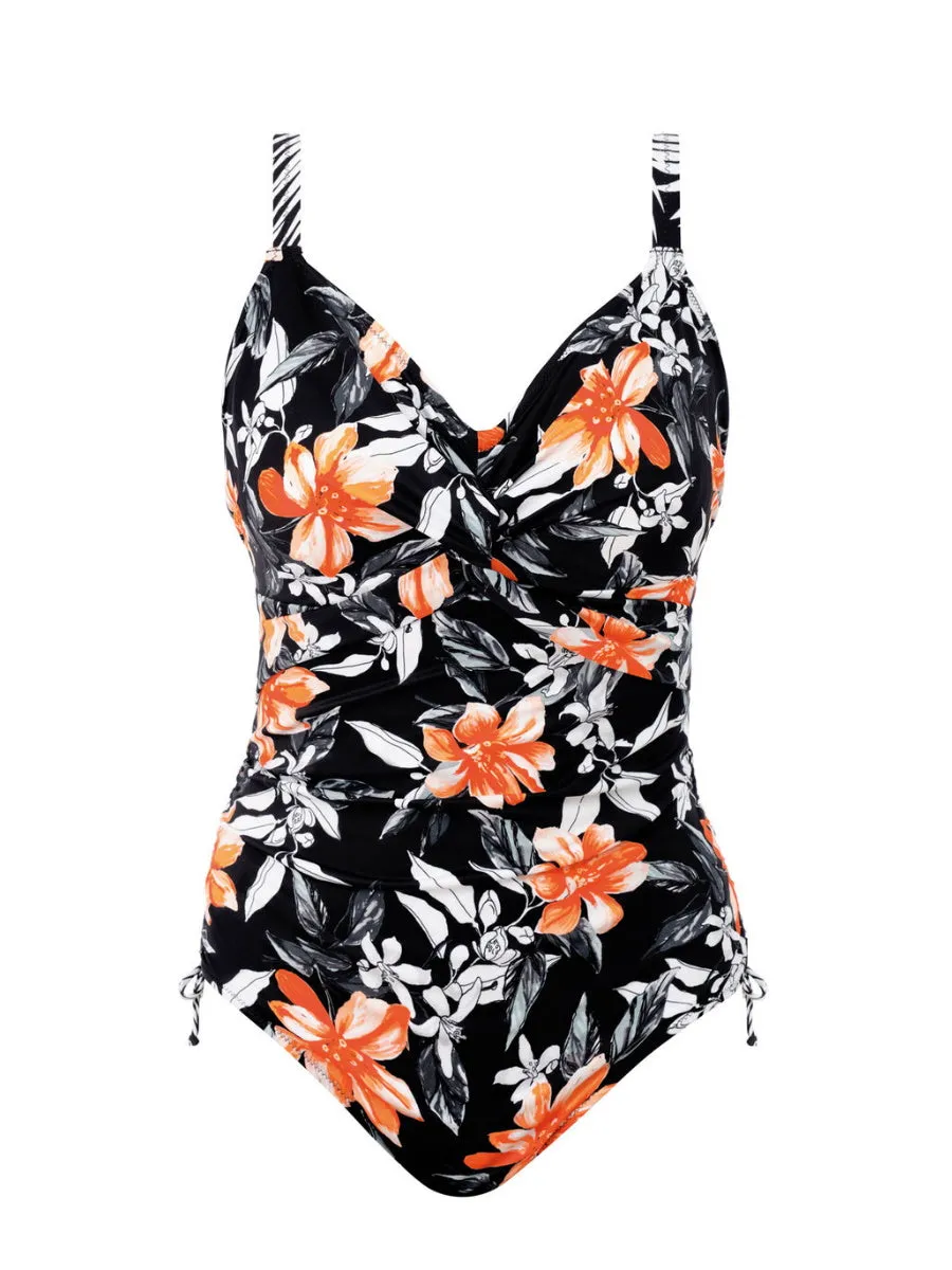 Port Maria Twist Front Swimsuit - Black