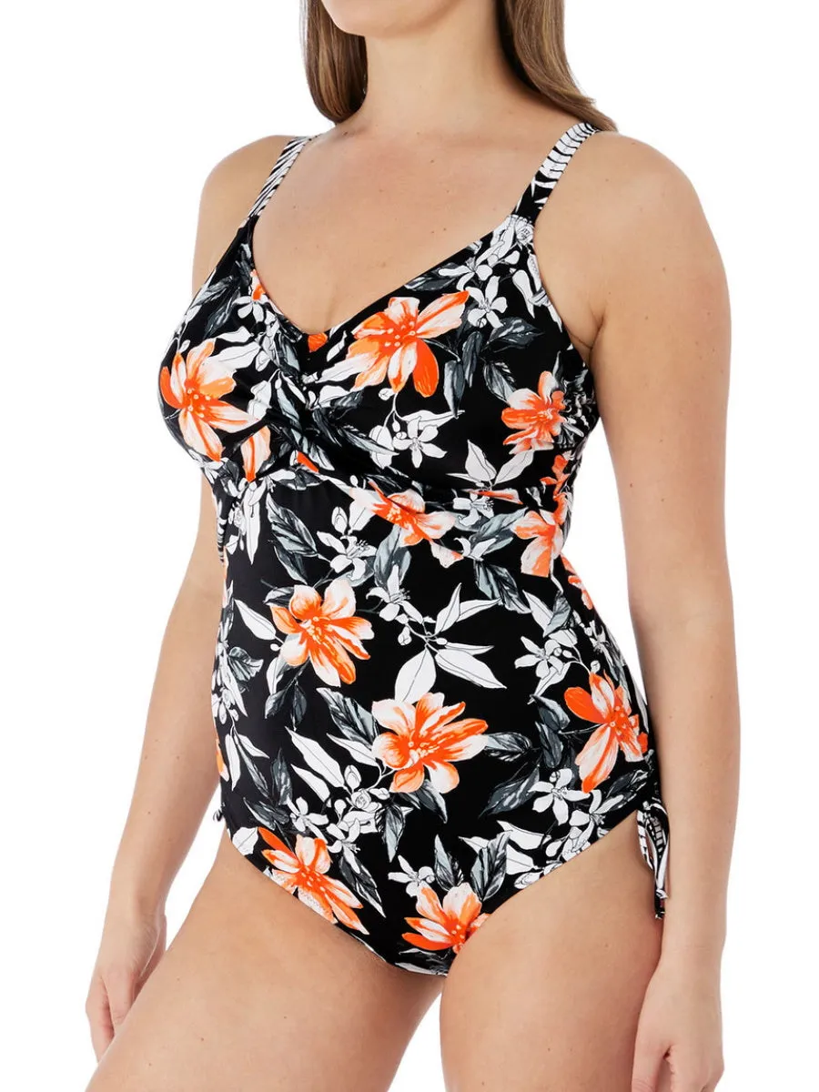 Port Maria Twist Front Swimsuit - Black