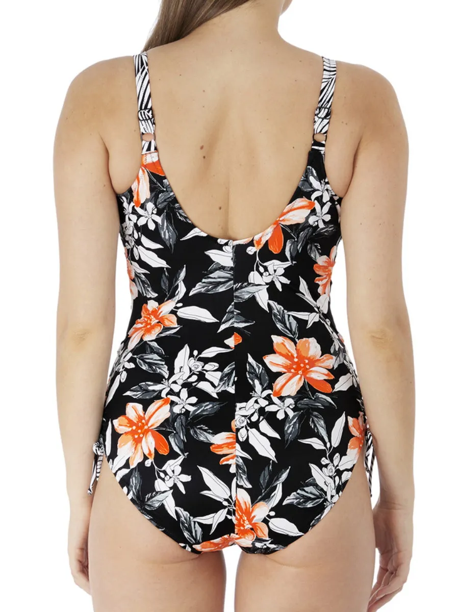 Port Maria Twist Front Swimsuit - Black