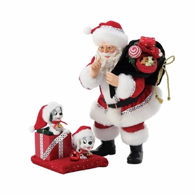 Possible Dream 101 Reasons to Love Christmas Santa with Dalmatian Puppies 10" Decorative Mirror,Home Decor Mirror