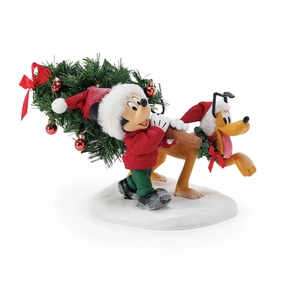 Possible Dream Mickey's Finds the Perfect Christmas Tree with Pluto 6.5" Decorative Mirror,Home Decor Mirror