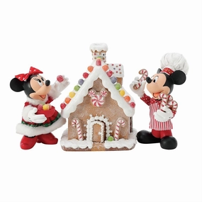 Possible Dream Minnie and Mickey's Gingerbread House 6" Decorative Mirror,Home Decor Mirror