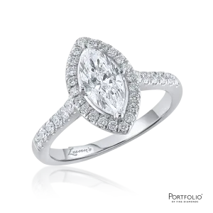 Pre-Owned Cluster 0.80ct D VS1 Diamond Platinum Ring