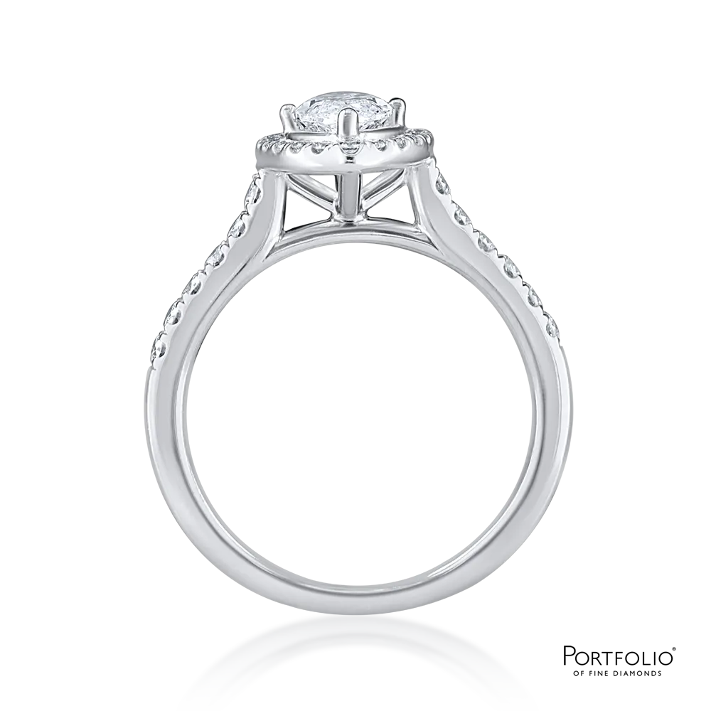 Pre-Owned Cluster 0.80ct D VS1 Diamond Platinum Ring