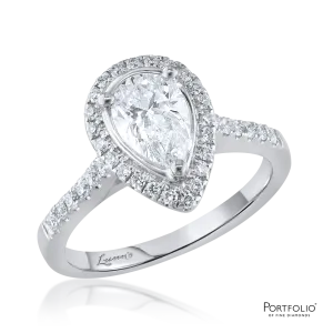 Pre-Owned Cluster 0.90ct H SI1 Diamond Platinum Ring