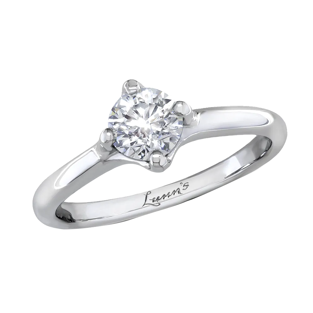 Pre-Owned Solitaire 0.60ct G SI Diamond Platinum Ring