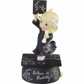 Precious Moments Believe In Possibility Graduation Girl Musical Figurine Decorative Mirror,Home Decor Mirror