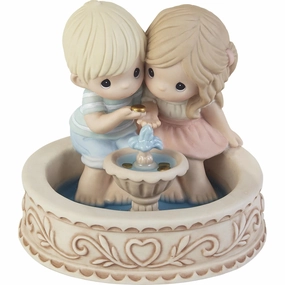 Precious Moments Couple At Wishing Well May All Our Wishes Come True Figurine Decorative Mirror,Home Decor Mirror
