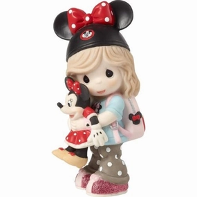 Precious Moments Disney Minnie Mouse Figurine, Disney Dreamer, Bisque Porcelain Decorative Mirror,Home Decor Mirror