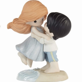 Precious Moments Disney The Little Mermaid with You, I Have It All Bisque Porcelain Figurine Decorative Mirror,Home Decor Mirror